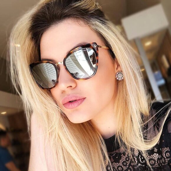 Tom Ford Simona FT0717 01A Cat Eye Sunglasses – Black/Smoke - Picture 2 of 9